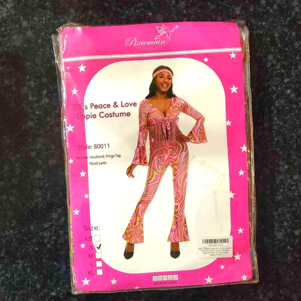 70's Peace & Love- Costume- Size Adult Small- New- RRR Halloween